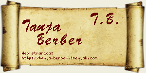 Tanja Berber vizit kartica